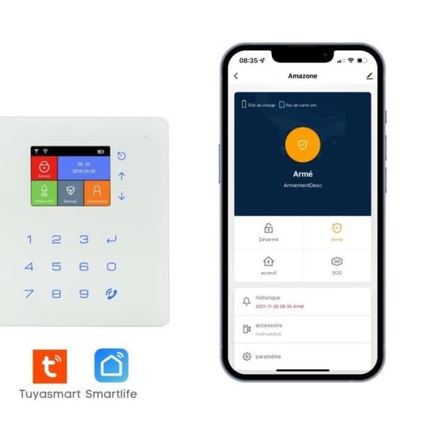 Amazon GSM WIFI Trådlöst anslutet hemlarmsats och WIFI-kamera - Lifebox - KIT9