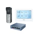 Miniatyrbillede 1 af 2: Dahua Video Intercom System, VTO2311R-WP Dørstation, PoE Switch inkluderet,1 DB 1 hvid Skærm