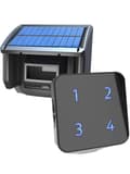 Miniatyrbillede 1 af 2: Solarløs trådløs indkørselsalarm, 400 meters transmissionsområde, 15 meters bevægelsesdetektion,EU-stik, KIT1