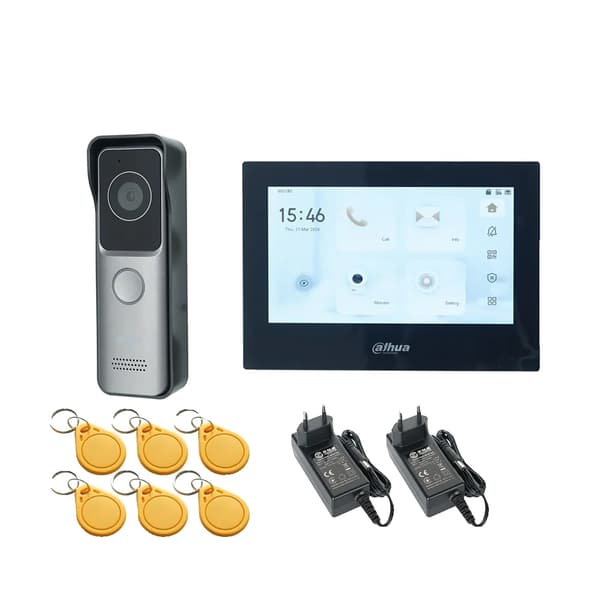 Dahua IP Video Intercom System, Håndfri Betjening, Induktiv Kortadgang,1db 1 Bk SCR 2XDC12V