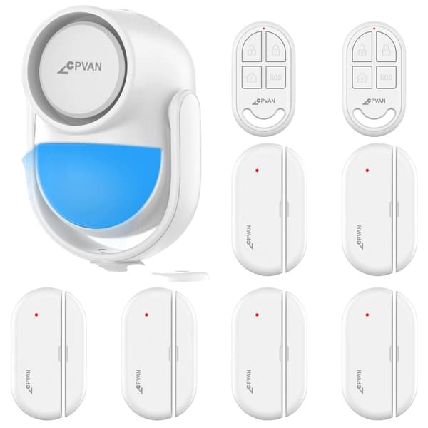 Bevægelsessensor Alarm System, 125dB Sirene, 110° Detektionsvinkel,sæt 1