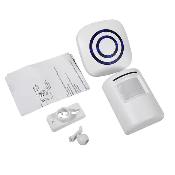 Dørklokke Alarm System, Trådløs Bevægelsessensor, Nem Installation, Sikker Design,HVID