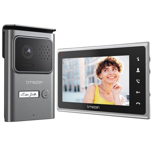 TMEZON Video Dørtelefon, 7-Tommer Farveskærm, IP65 Vandtæt,F10-A71