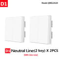 Miniatyrbillede 2 af 2: Aqara Smart Switch, Neutral Linje (1 Tast), Neutral Linje (2 Tast),Med neutral 2keyX2