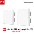 Miniatyrbild 2 av 2: Aqara Smart Switch, Neutralledning (1 knapp), Neutralledning (2 knappar),Med neutral 1keyX2