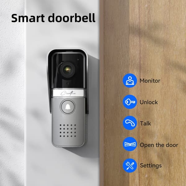 TMEZON Videovälihuonejärjestelmä, 7 tuuman LCD-näyttö, kaksisuuntainen ääni, yökuvauskamera