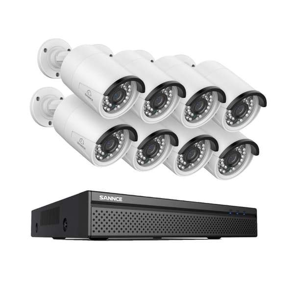 4K Ultra HD 8MP Sikkerhedskamerasystem, PoE Installation, Avanceret Night Vision,8 stykker 0TB