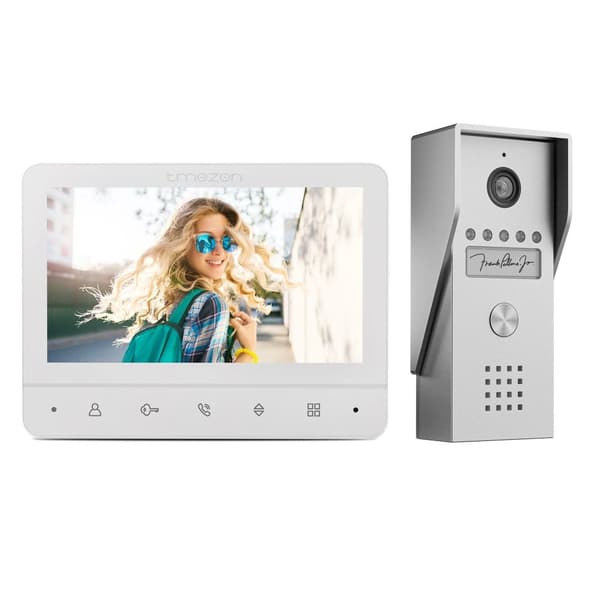 Videoporttelefon, Intercom med dörrklocka, 7-tums färgskärm