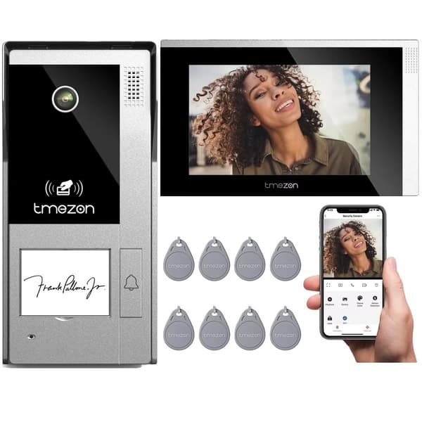 TMEZON WiFi Video Intercom, 7" Pekskärm, 1080P Video Upplösning,1M1D