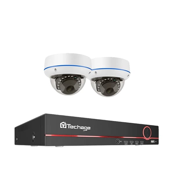 POE-kamerajärjestelmä, H265-pakkaus, vandalisuojausmuotoilu, , 8CH NVR 2 Cameras, 1T