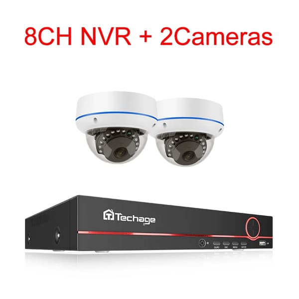 POE-kamerajärjestelmä, H265-pakkaus, vandalisuojausmuotoilu, , 8CH NVR 2 Cameras, 3T(户外运动)