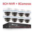 Pikkukuva 2 / 2: POE-kamerajärjestelmä, H265-pakkaus, vandalisuojausmuotoilu, , 8CH NVR 8 Cameras, None