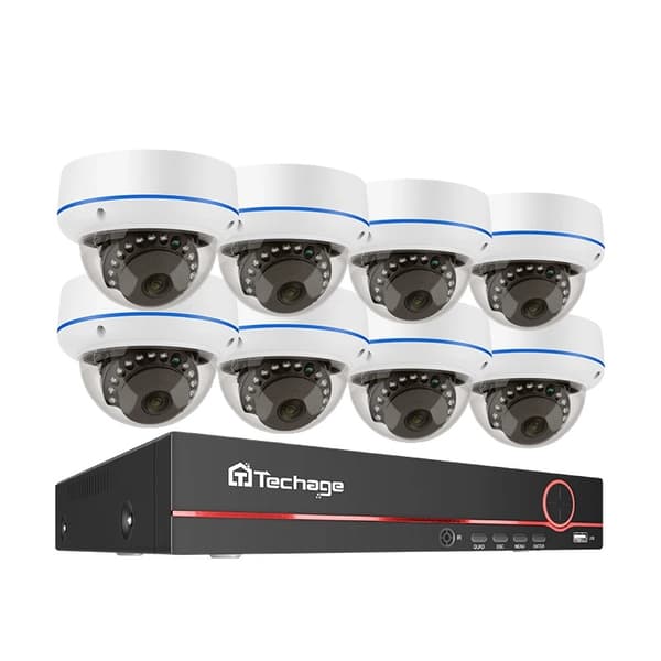 POE-kamerajärjestelmä, H265-pakkaus, vandalisuojausmuotoilu, , 8CH NVR 8 Cameras, None