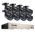 Miniatyrbillede 1 af 2: Hjem Sikkerhedskamera System, 1080p Opløsning, Udendørs CCTV Kameraer, 1T, Sort