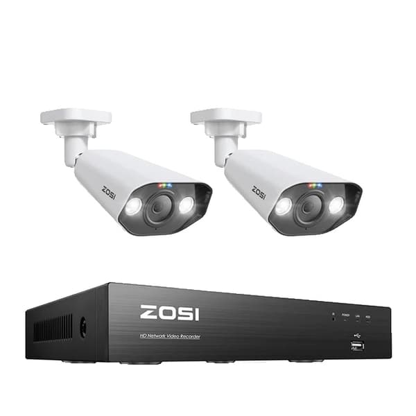 Sikkerhedskamera System, PTZ Funktion, AI Ansigtsgenkendelse, , None, 5MP 2pcs Bullet Cams