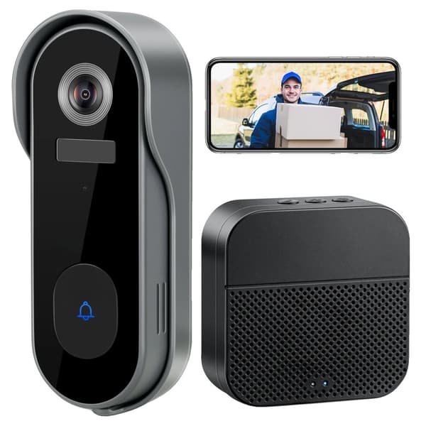 Video Dørklokke, 1080P Opløsning, Trådløs Intercom