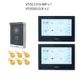 Miniatyrbillede 2 af 2: Intercom-system, kablet forbindelse, 7-tommers farvetouchskærm, induktiv kortadgangskontrol,1 DB 2 Sort Skærm