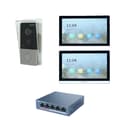 Miniatyrbillede 1 af 2: Intercom-system, Kablet forbindelse, Håndfri kommunikation, Induktiv kortadgang,1dørklokke 2skærm