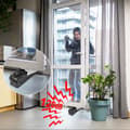 Miniatyrbillede 6 af 6: Lollanda bærbar 2-i-1 dørstopalarm – 120 dB høj støj, indbrudsbeskyttelse og sikkerhedsalarm i hjemmet med nødalarm