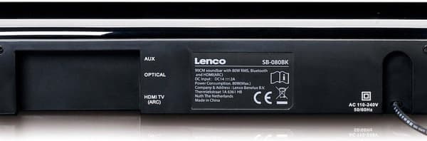 Lenco SB-080 - Soundbar med Bluetooth, HDMI och AUX-anslutning - Svart