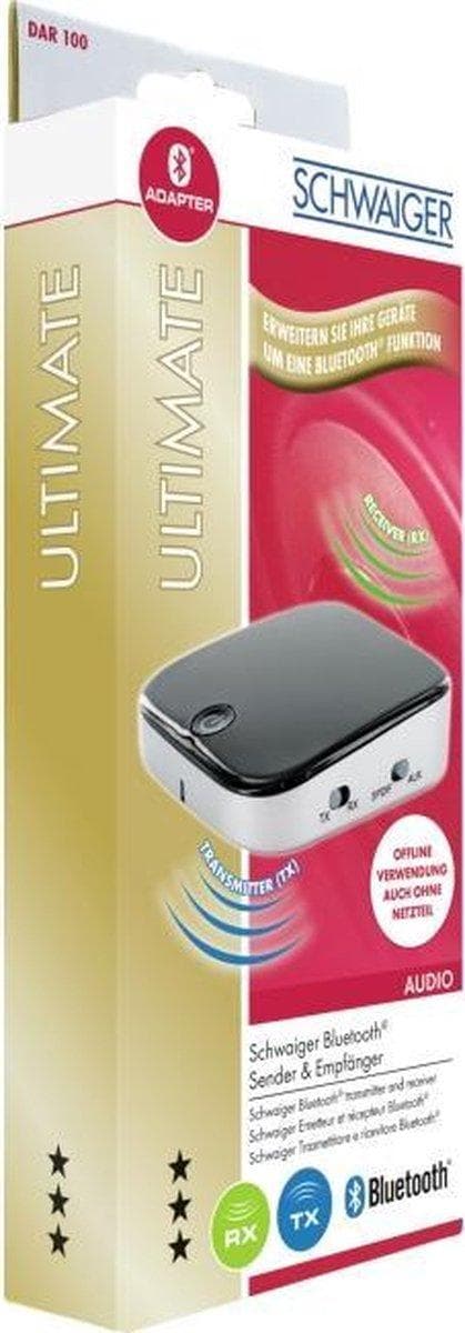 Schwaiger DAR100 513 Bluetooth musiksender/modtager Bluetooth version: 4,1 10 m Integreret batteri