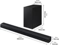 Miniatyrbillede 4 af 7: Samsung HW-C460G - Soundbar system - 2.1 kanal - trådløs - Bluetooth - USB - Titanium Sort (HW-C460G/ZG)