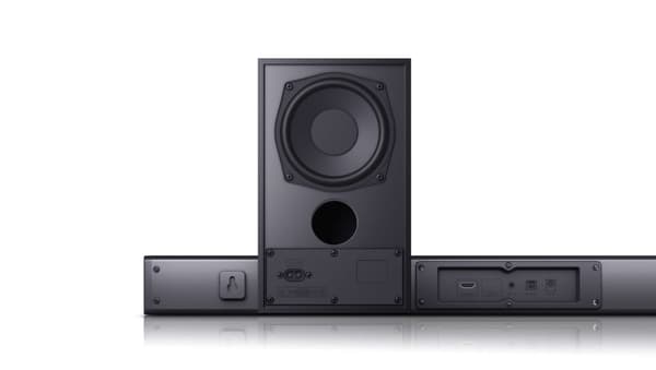 Skarp | HT-SBW182 2.1 Slim Soundbar | AUX i | Bluetooth | Sort | HDMI, optisk, Bluetooth | 160 W | Tja | Trådløs forbindelse