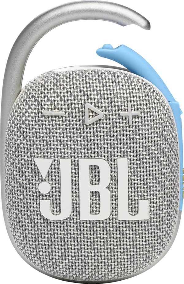 JBL Clip 4 White - Bærbar Bluetooth minihøjttaler Blå, Hvid