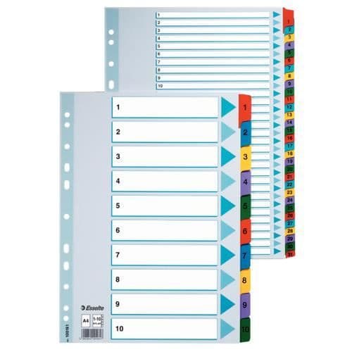 Esselte A-Z kartongindex för arkivering i A4-format