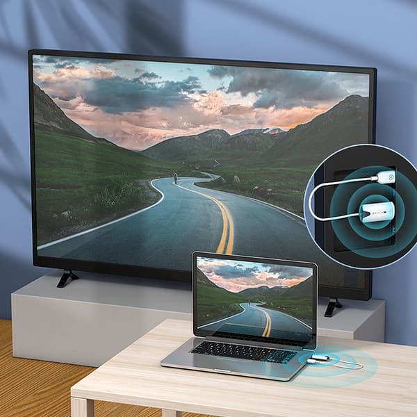 Trådløs HDMI-forlænger, 1080P@60Hz opløsning, dual display-tilstand, 165FT trådløs rækkevidde