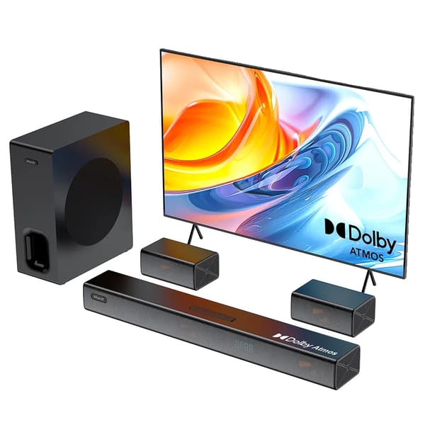 5.1 Kanal Soundbar, 450W Effektudgang, Bluetooth-forbindelse,Hiwill A51 Pro