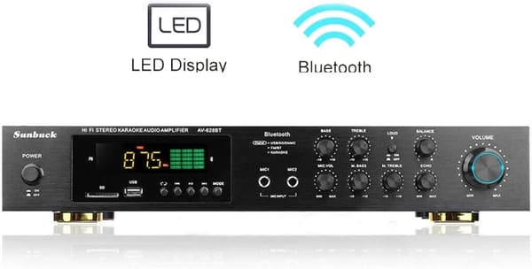 Audioforstærker, 5.0-kanal, 600W maksimal effekt, Bluetooth-forbindelse,sort