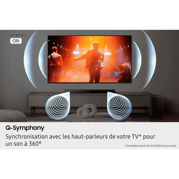 SAMSUNG HW-B66CF/XE - 3.1-kanalig soundbar-högtalare - 6,5-tums trådlös subwoofer - HP Central - Adaptive Sound Lite