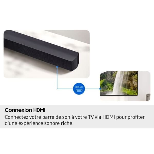 SAMSUNG HW-B460F/XE - Serie 2.1-kanalig Soundbar - 6,5'' trådlös subwoofer - Adaptiv Sound Lite