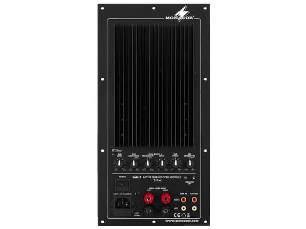 Monacor SAM-2, 250 W, 0,1%, 70 dB, 200 W, 125 W, 20000 ohm (O)