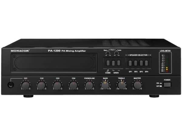 Monacor PA-1200, 170 W, 120 W, 80 - 15000 Hz, 350 mm, 122 mm, 13 kg