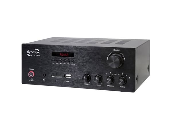 Dynavox VT-80 Stereo-forstærker 2 x 160 W Sort Bluetooth®, USB