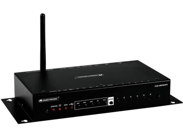 Omnitronic CIA-40WIFI, 3.0 kanaler, 25 W, D, 0,04%, 80 dB, 20 - 20000 hz