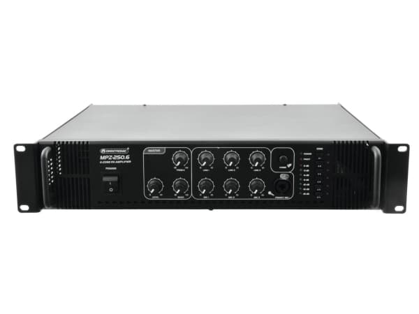Omnitronic 80709731, 250 W, A/B, 0,5%, 75 dB, 80 - 16000 Hz, Klemmer