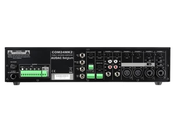 Audac COM24 - Mikserforsterker - med strømforsyning - 6-kanals - 240 watt - kan monteres i rack