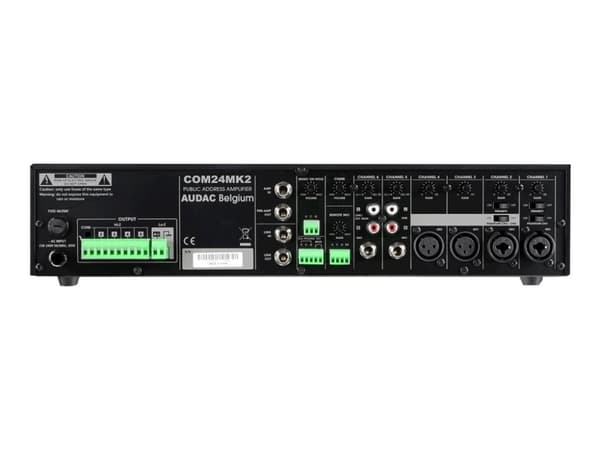 Audac COM24 - Mikserforsterker - med strømforsyning - 6-kanals - 240 watt - kan monteres i rack