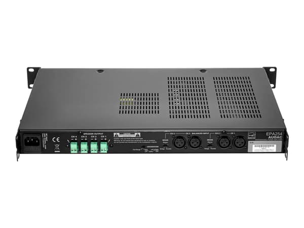 Audac EPA254 - Strömförstärkare - 4 x 250 Watt - svart