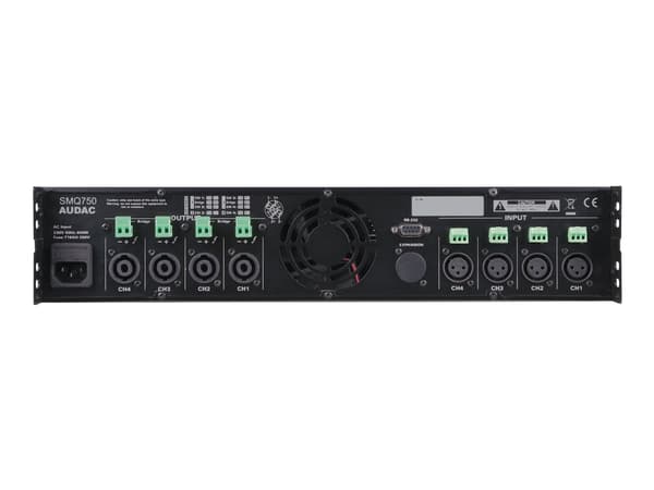 Audac SMQ750 - Forsterker - 4 x 750 watt - svart