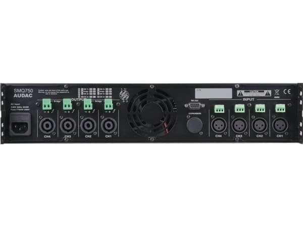Audac SMQ750 - Forsterker - 4 x 750 watt - svart