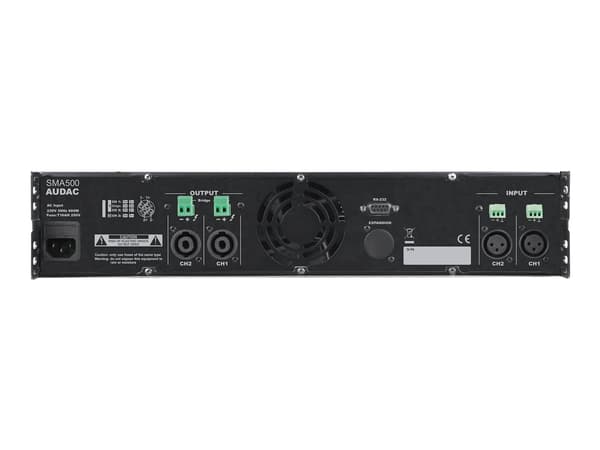 Audac SMA500 - Forsterker - 2 x 500 watt - svart
