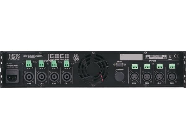 Audac SMQ350 - Forsterker - 4 x 350 watt - svart