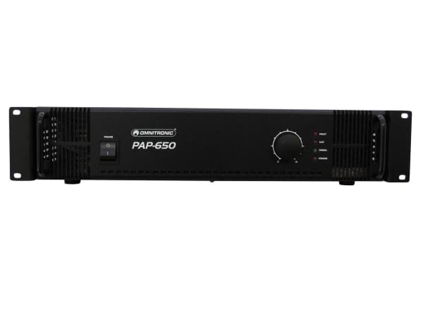 Omnitronic 80709820, 650 W, A/B, 0,5%, 90 dB, 80 - 16000 hz, 230 V