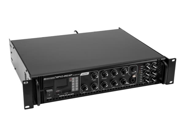 Omnitronic 80709787, 250 W, 0,5%, 75 dB, 250 W, 80 - 16000 hz, Klämplintar
