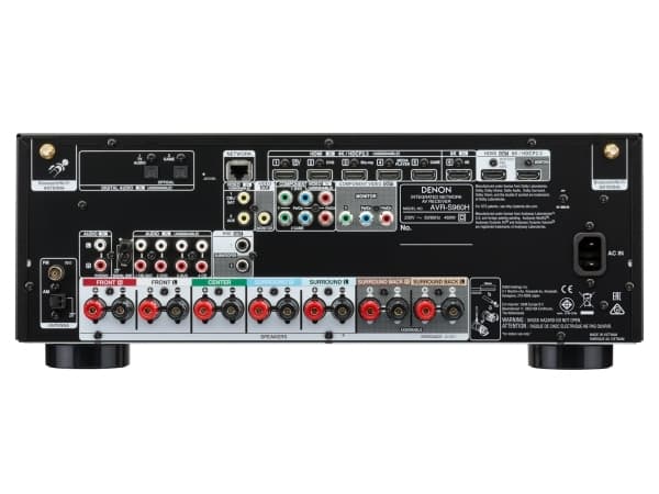 Denon AVR-S960H, 95 W, 7,2 kanavaa, stereo, 145 W, 0,08%, 200 mV