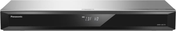 Panasonic DMR-UBC70EGS 4K UHD-uppskalande Blu-ray-spelare och 500 GB HD-set-top-box, silver